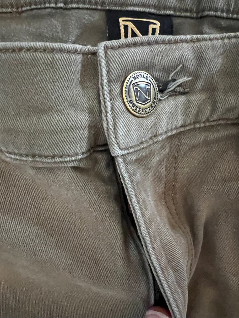 Noble Outfitters Men's Straight Jeans - Taupe Brown Classic Fit - Picture 3 of 12